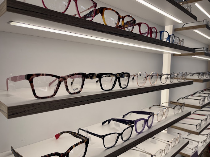Expositor de las gafas de vista de la óptica